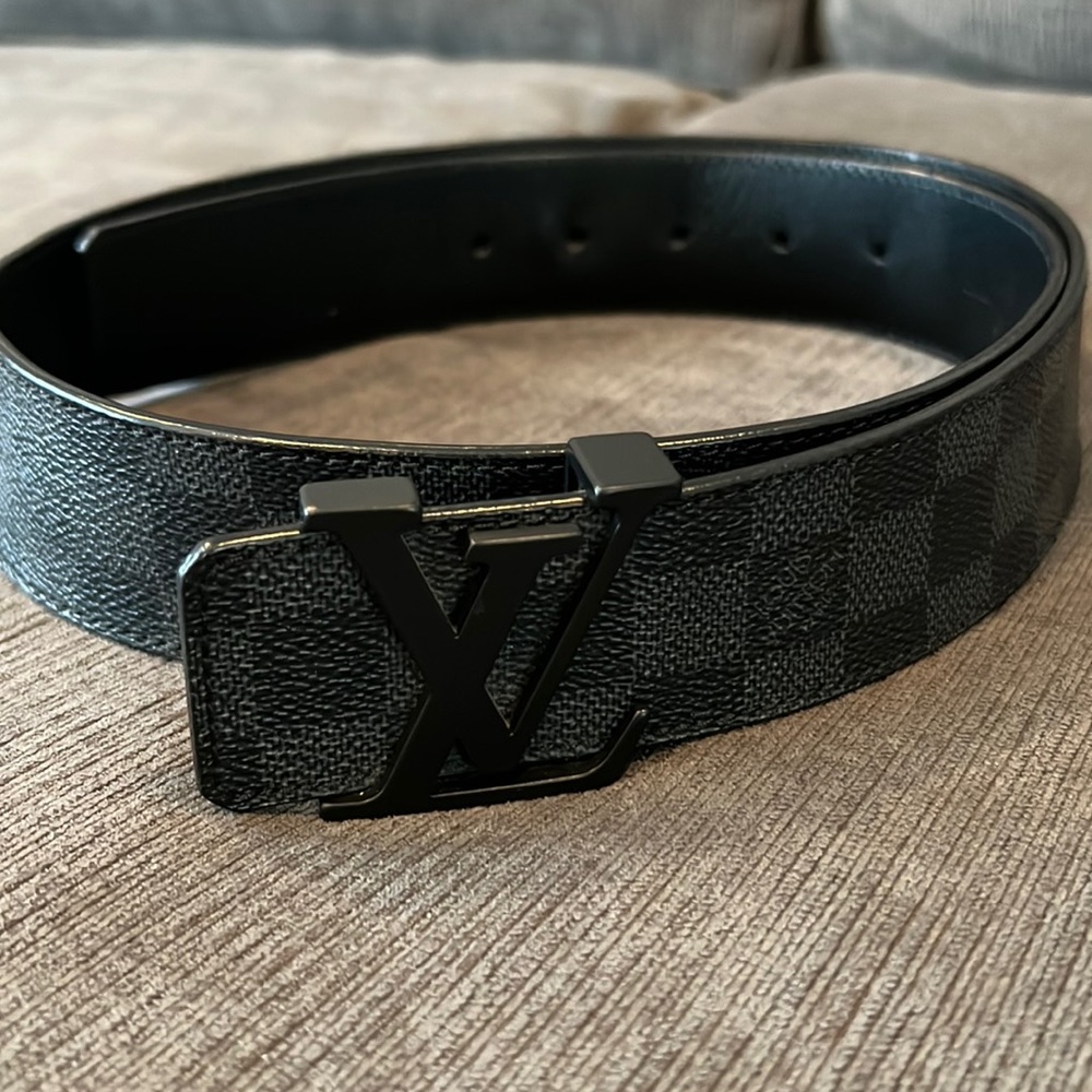 Authentic Louis Vuitton Black Damier Belt 90 / 36